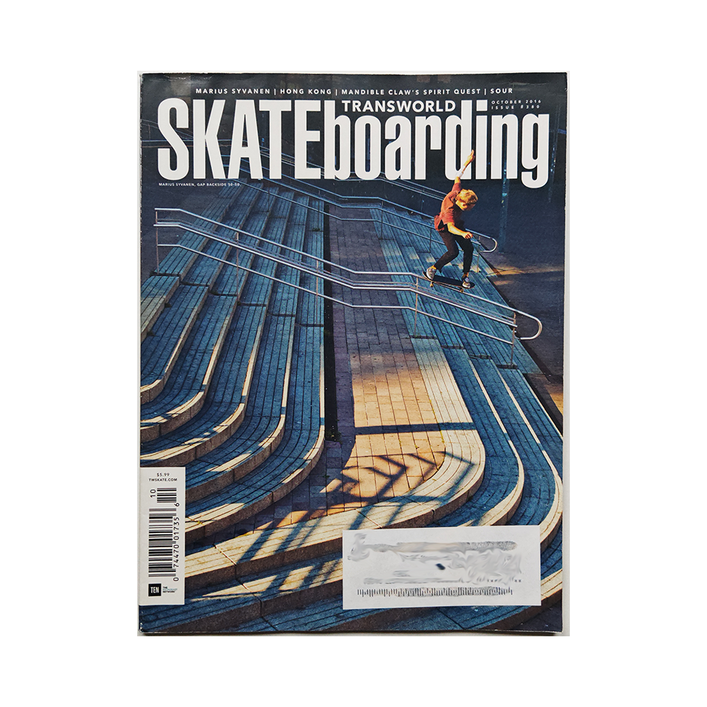 Transworld Skateboarding - october 2016 - issue 380 (vol. 34 issue 10)