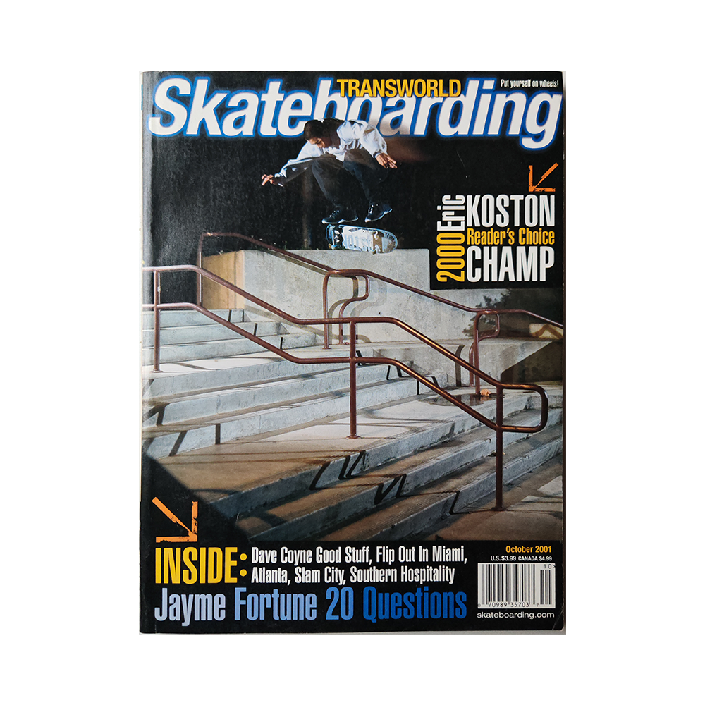 Transworld Skateboarding - october 2001 - vol. 19 issue 10