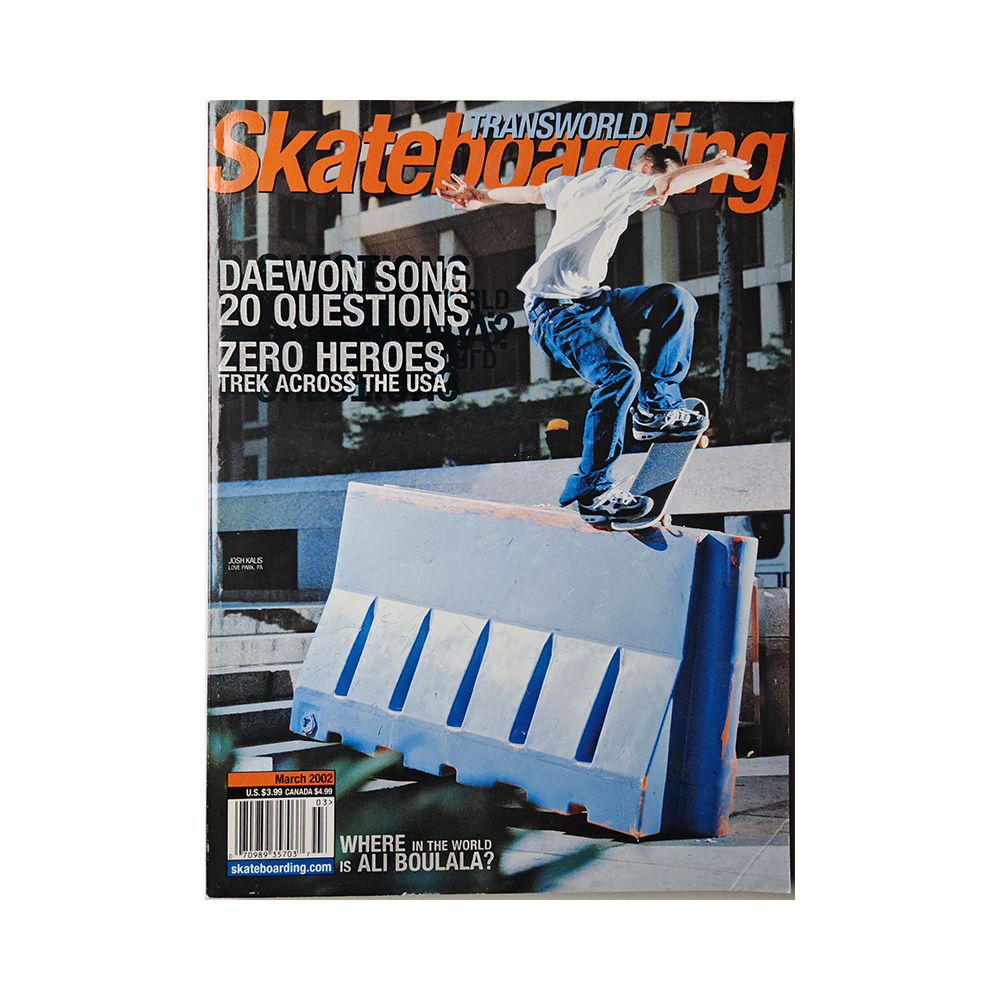 Transworld Skateboarding - march 2002 - vol. 20 issue 3