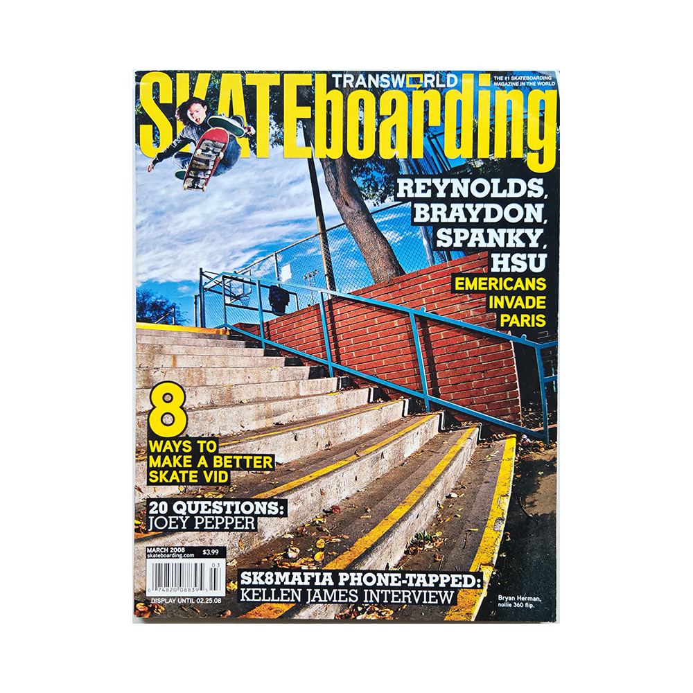 Transworld Skateboarding - march 2008 - vol. 26 issue 3