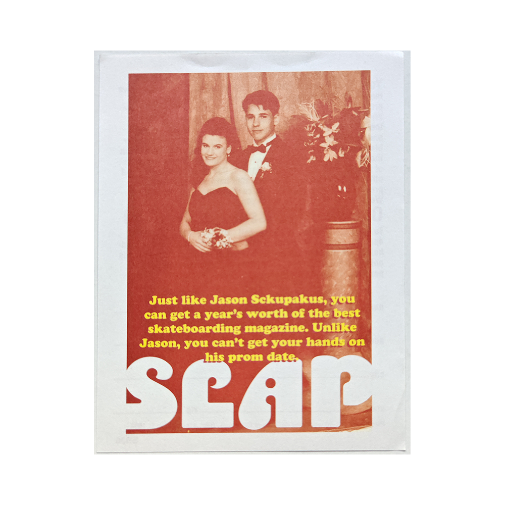Suscription card from the skateboarding magazine Slap magazine