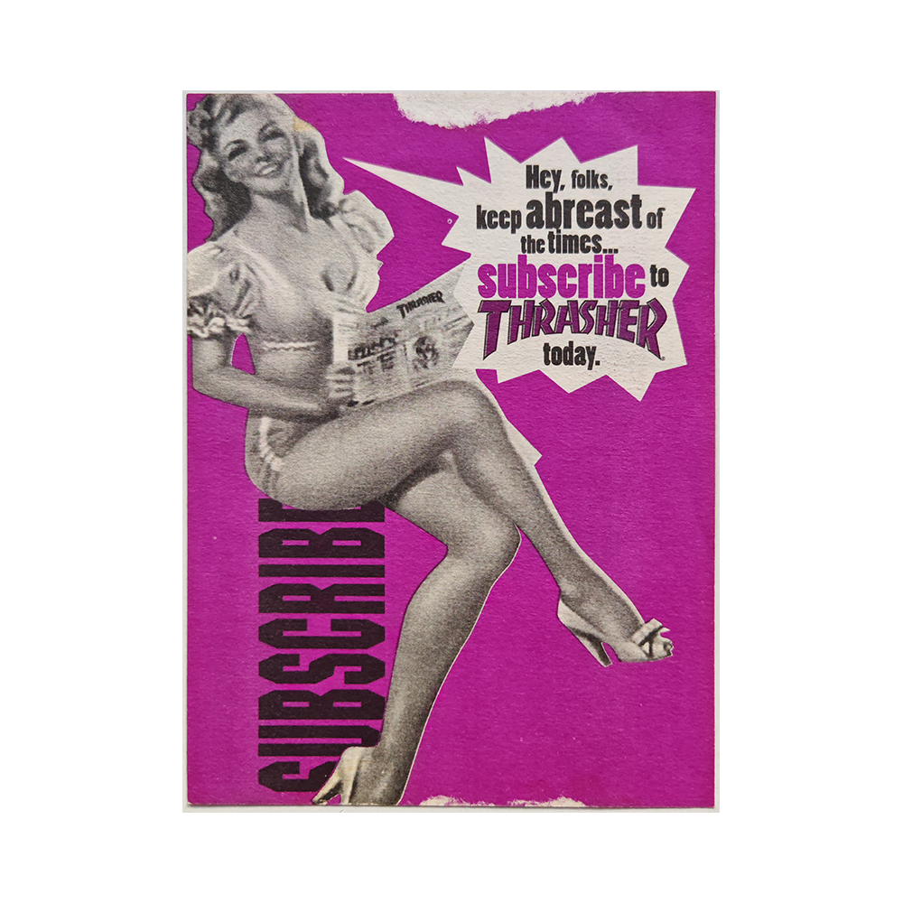 Suscription card from the skateboarding magazine Thrasher Magazine