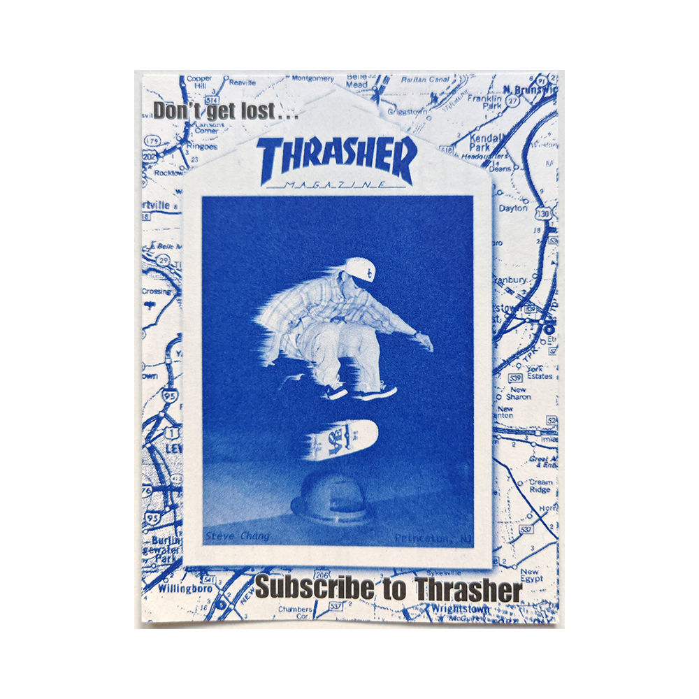 Suscription card from the skateboarding magazine Thrasher Magazine