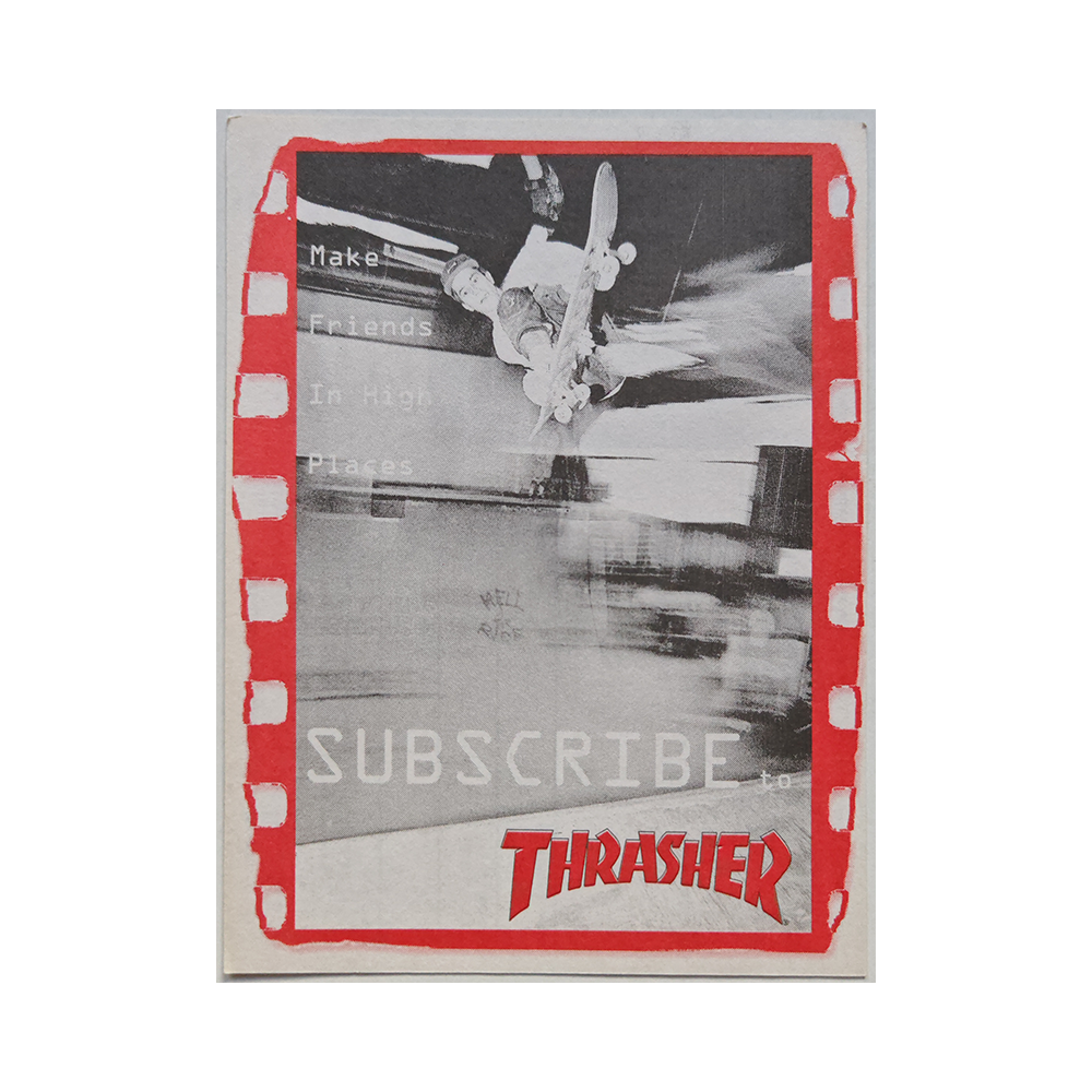 Suscription card from the skateboarding magazine Thrasher Magazine