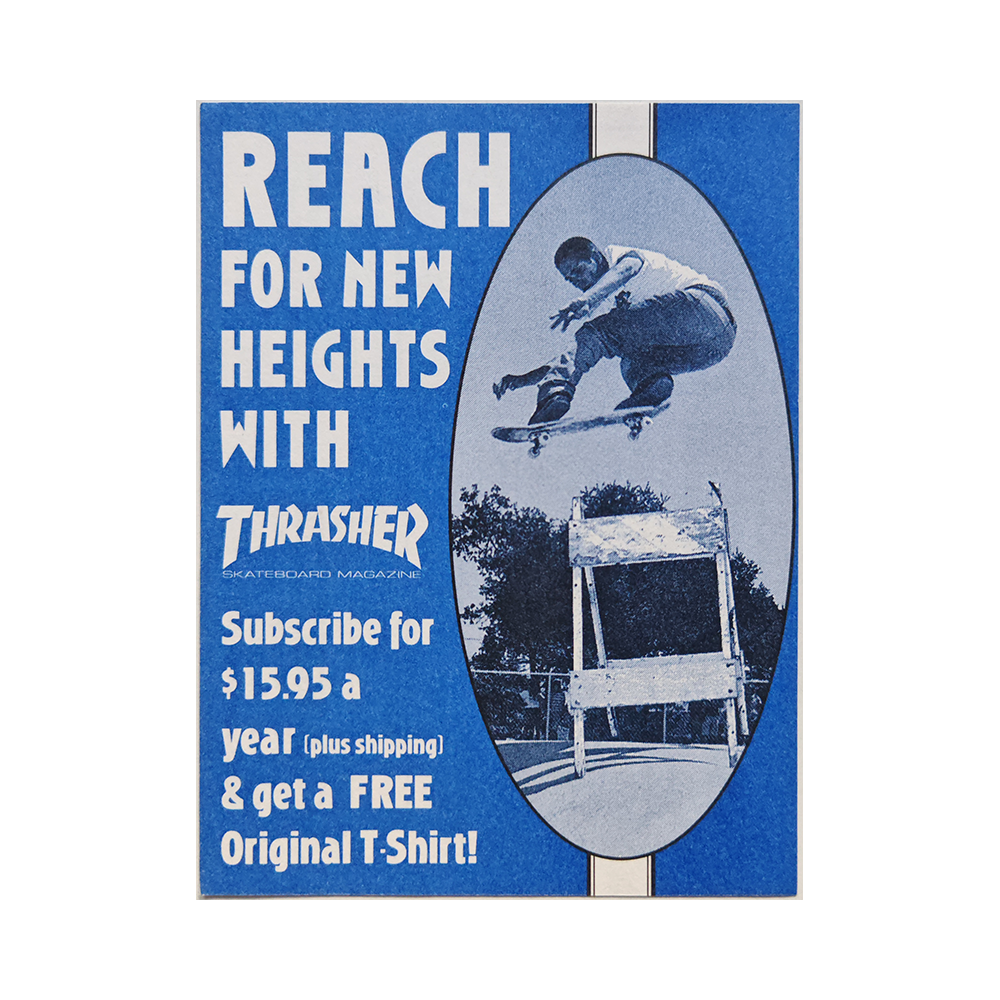Suscription card from the skateboarding magazine Thrasher Magazine
