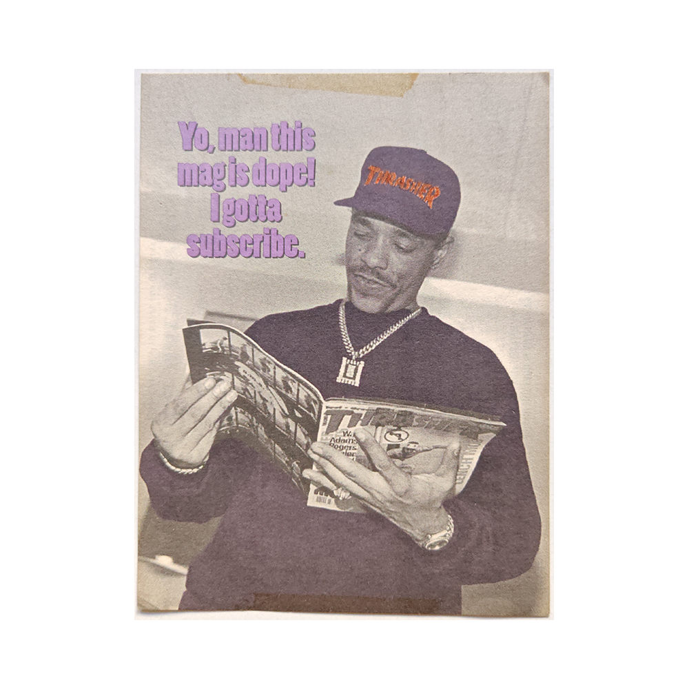 Suscription card from the skateboarding magazine Thrasher Magazine